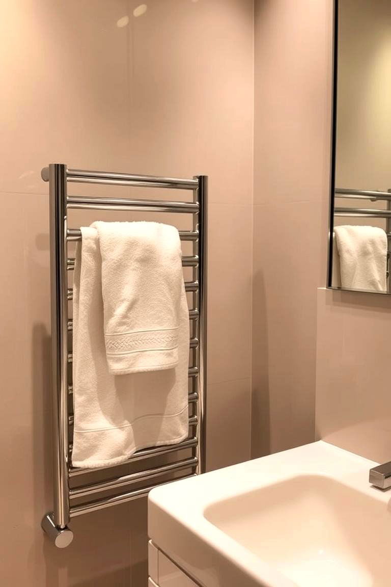 Install a Towel Warmer - 24 Bathroom Decor Ideas