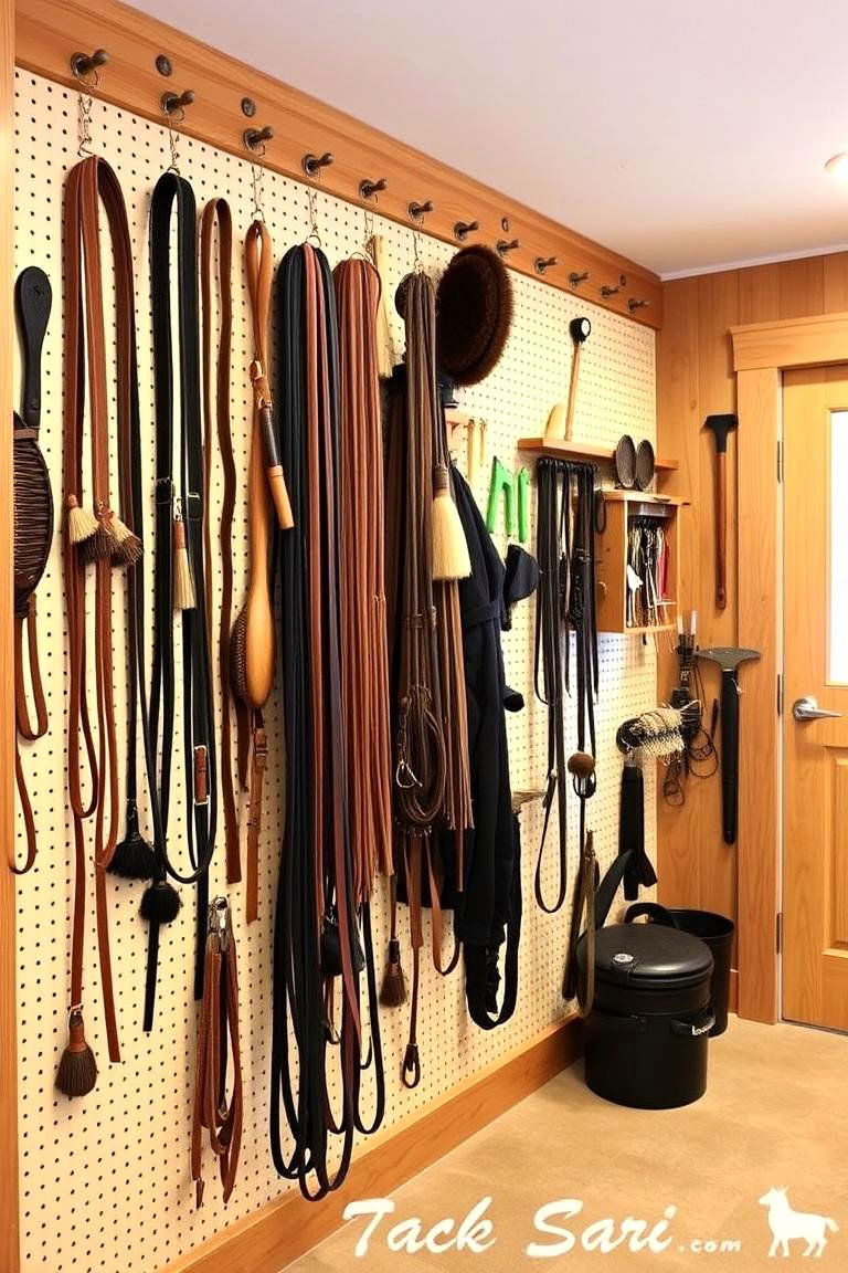 Installing Pegboards for Easy Gear Access - 24 Tack Room Ideas