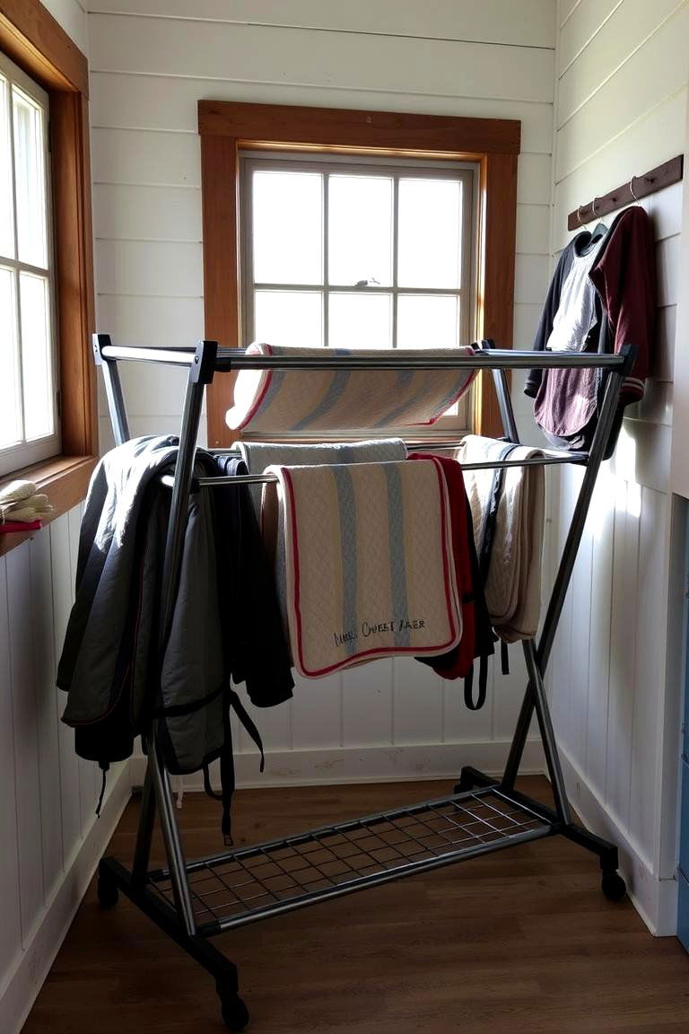Installing a Drying Rack for Wet Gear - 24 Tack Room Ideas