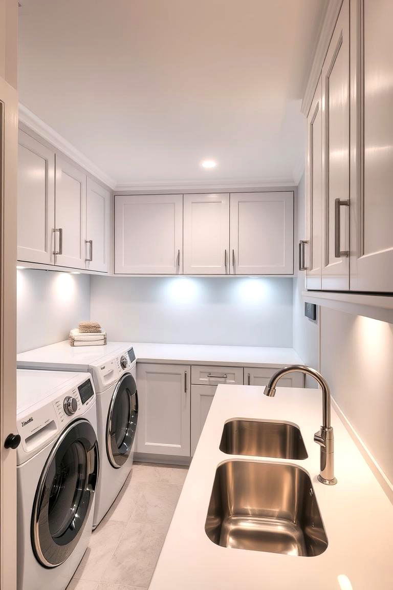 Integrate Good Task Lighting - 24 Laundry Room Decor Ideas