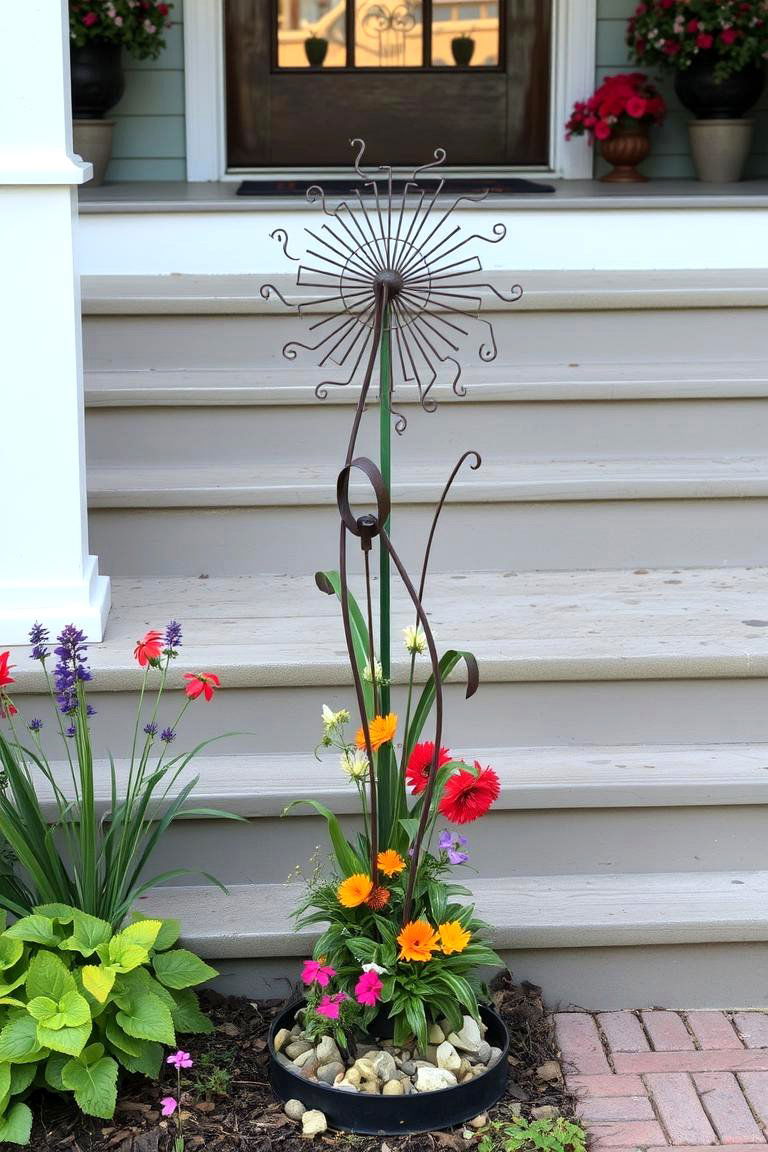 Integrate Outdoor Artwork - 24 Front Step Ideas