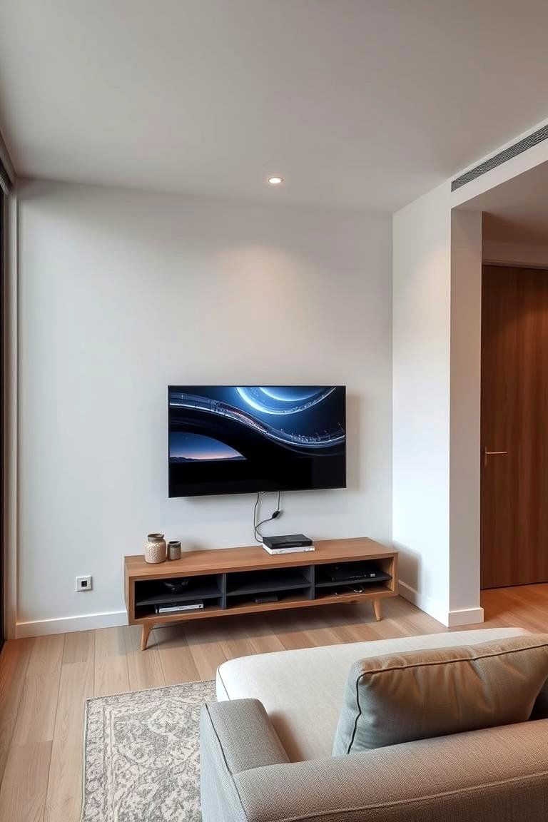 Integrate Smart Technology for a Clutter Free Look - 24 Small Living Room Ideas