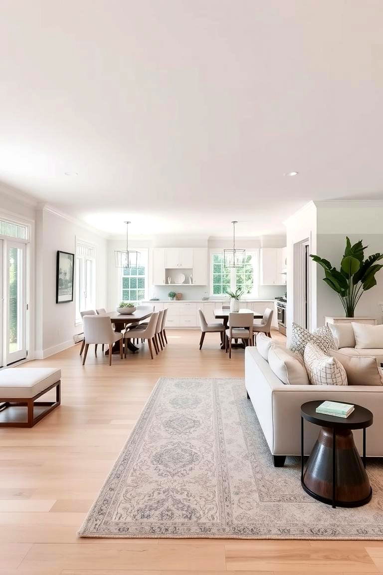 Integrate an Open Floor Plan Seamlessly - 24 Hamptons Living Room Ideas