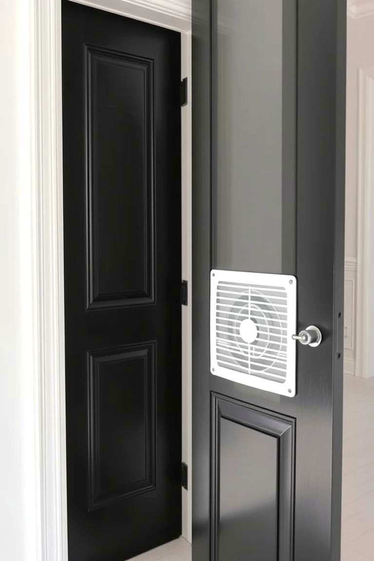 Integrated Air Purification Systems within Doors - 24 White House Ideas With Black Doors