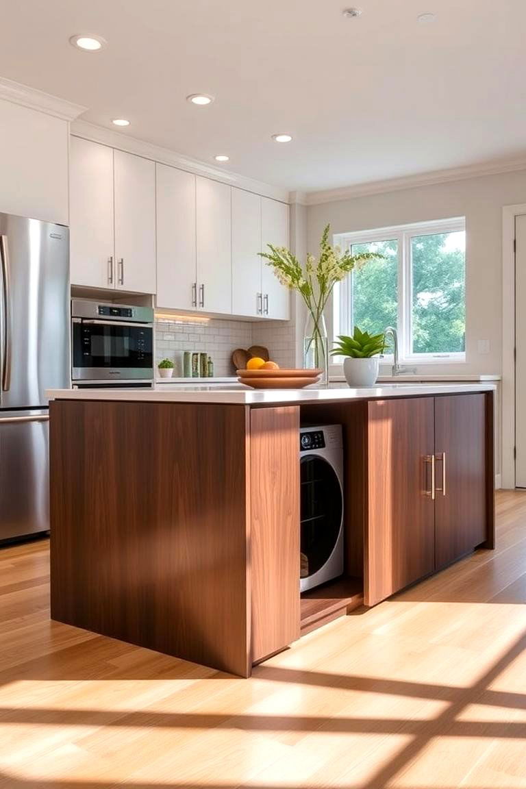 Integrated Appliance Garage - 24 Kitchen Island Storage Ideas