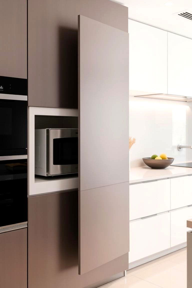 Integrated Appliance Hideaway - 24 Blind Corner Kitchen Cabinet Ideas