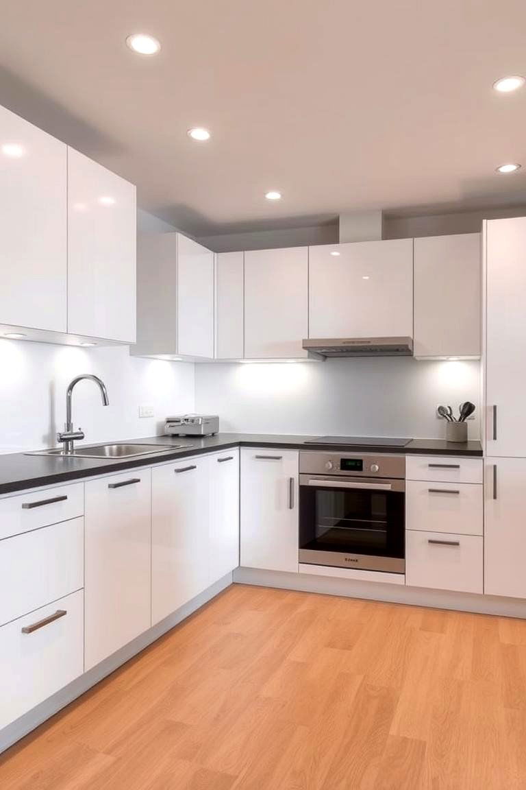 Integrated Appliances for a Seamless Look - 24 U Shaped Kitchen Ideas
