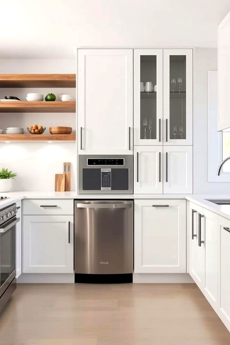 Integrated Appliances for a Seamless Look - 24 l shaped kitchen ideas