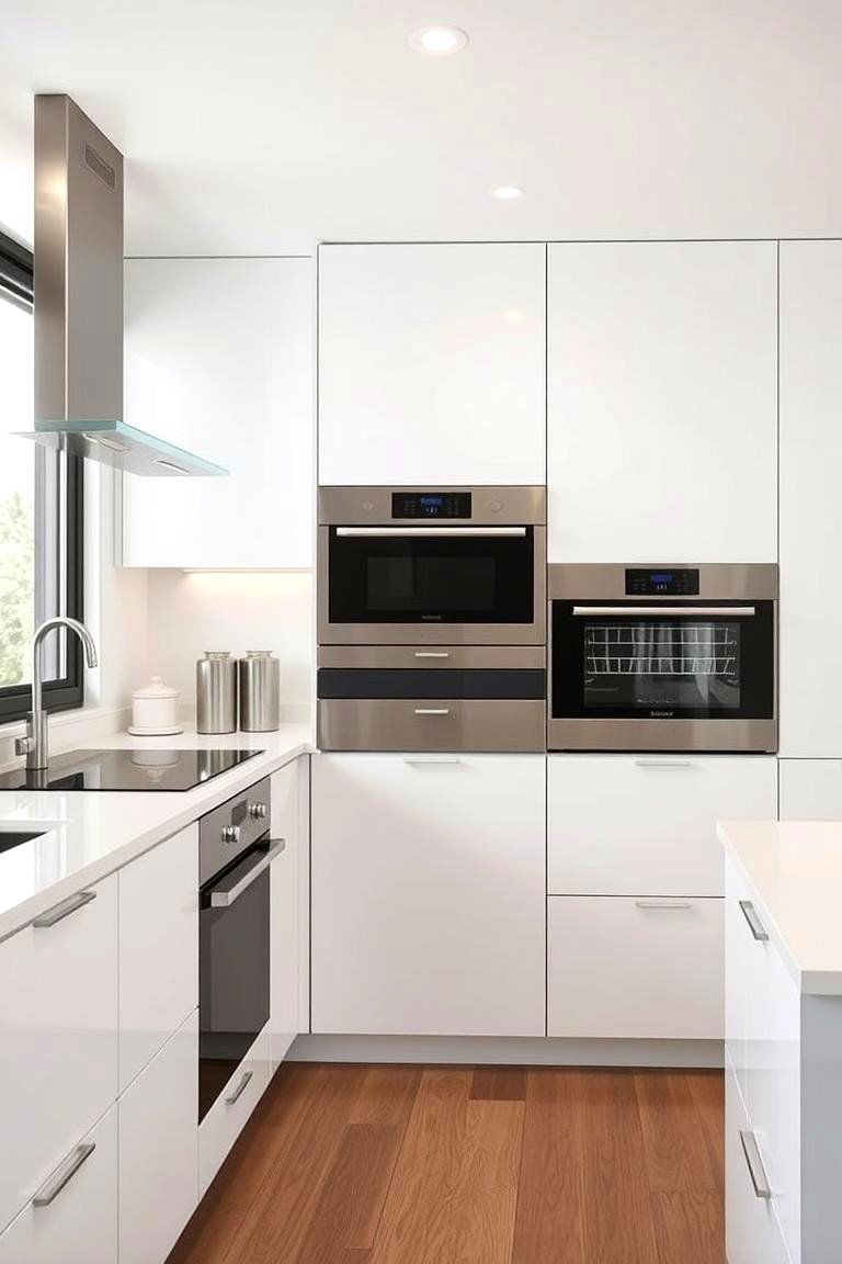 Integrated Appliances for a Sleek Seamless Look - 24 Split Level Kitchen Design Ideas