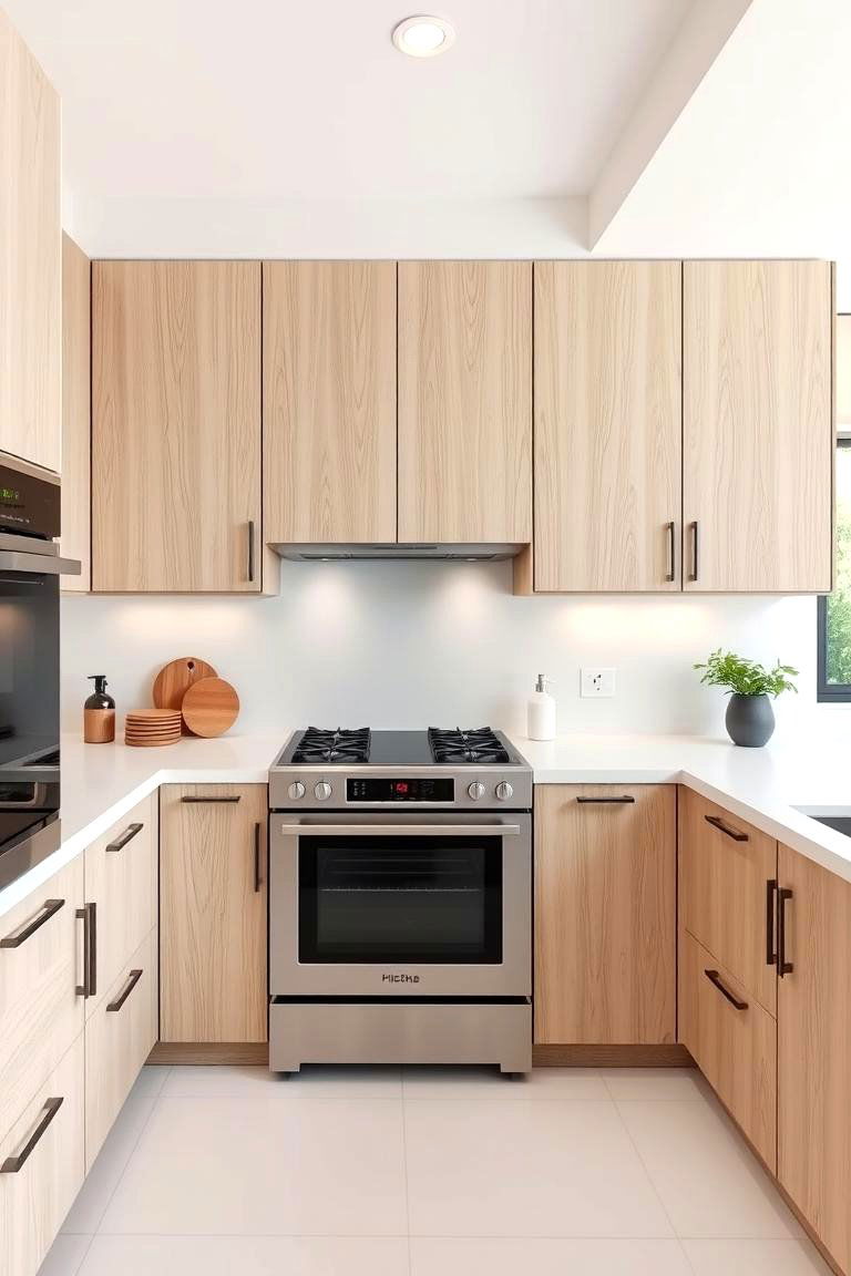 Integrated Appliances with White Oak Panels - 24 Kitchens With White Oak Cabinets