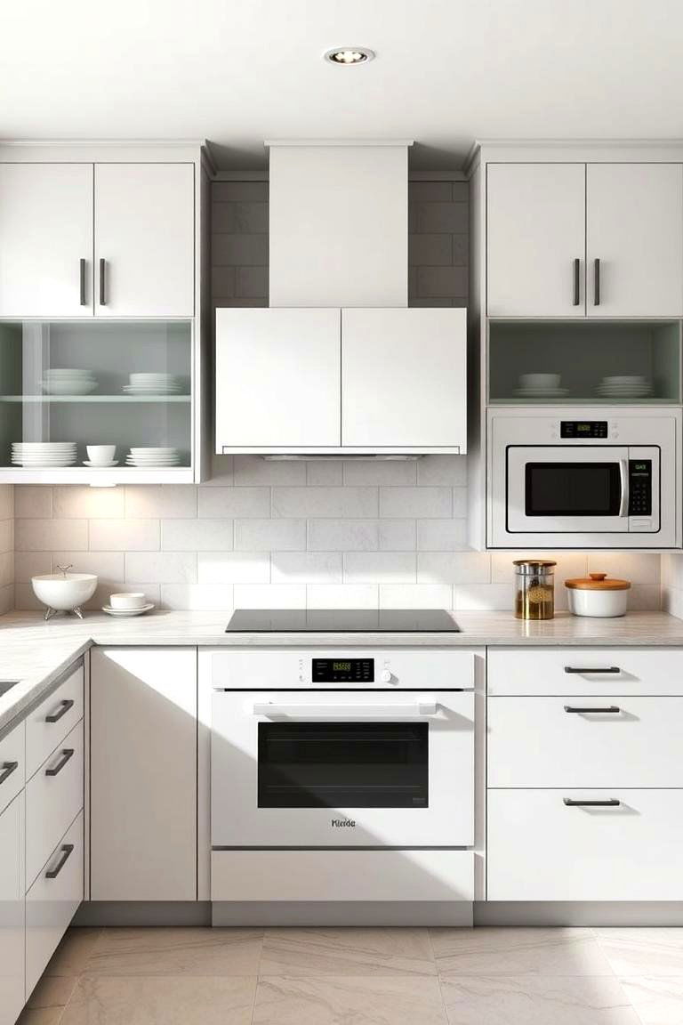Integrated Appliances - 24 Grey and White Kitchen Ideas