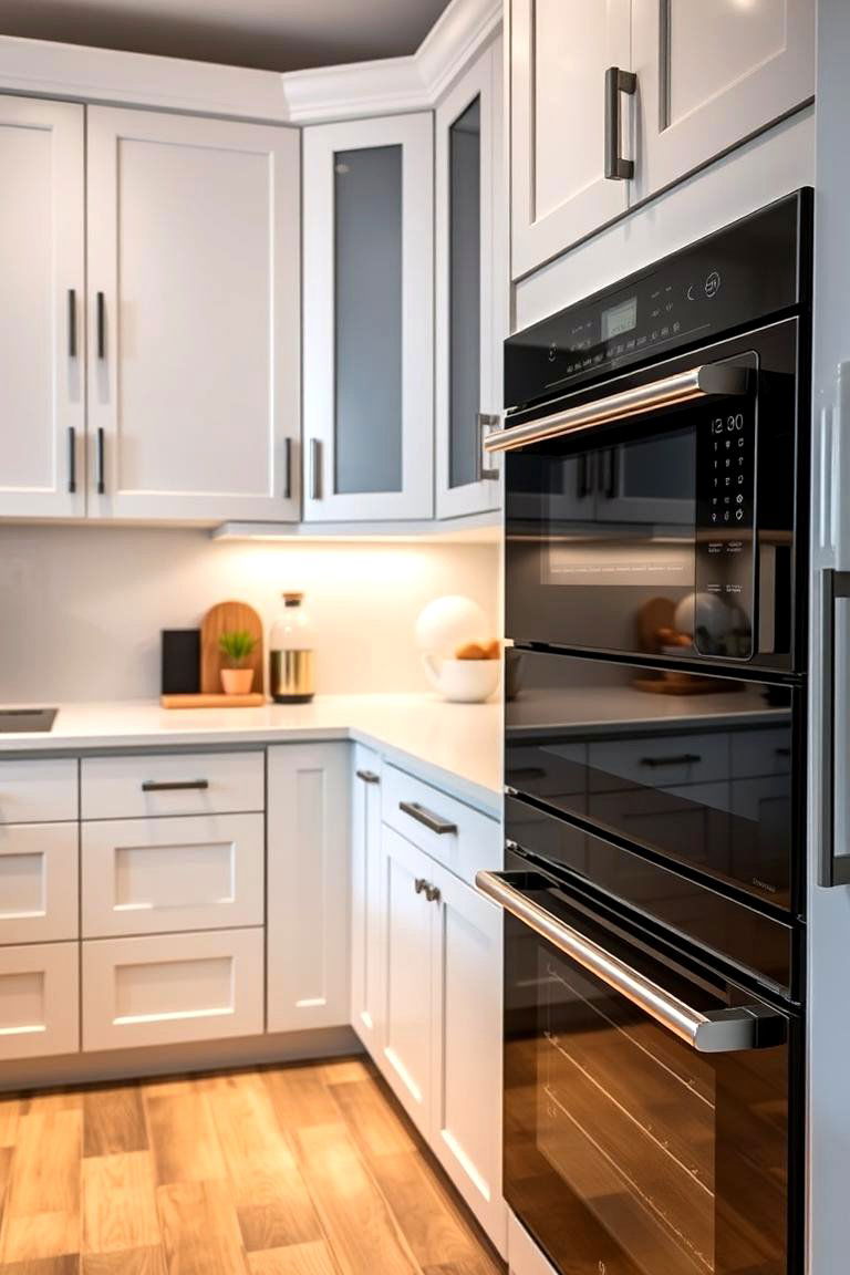 Integrated Black Appliances - 24 Small Kitchen with Black Appliances Ideas