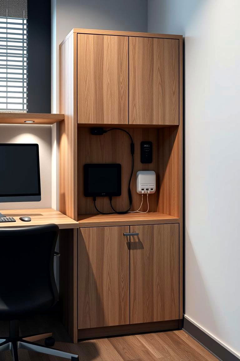 Integrated Charging Station Cabinet - 24 Corner Cabinet Ideas