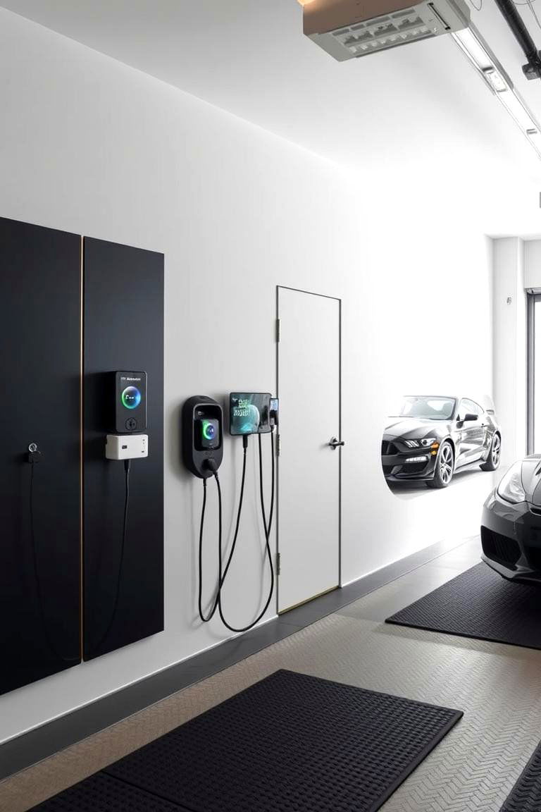 Integrated Charging Stations and Tech Hubs - 24 Garage Entryway Ideas