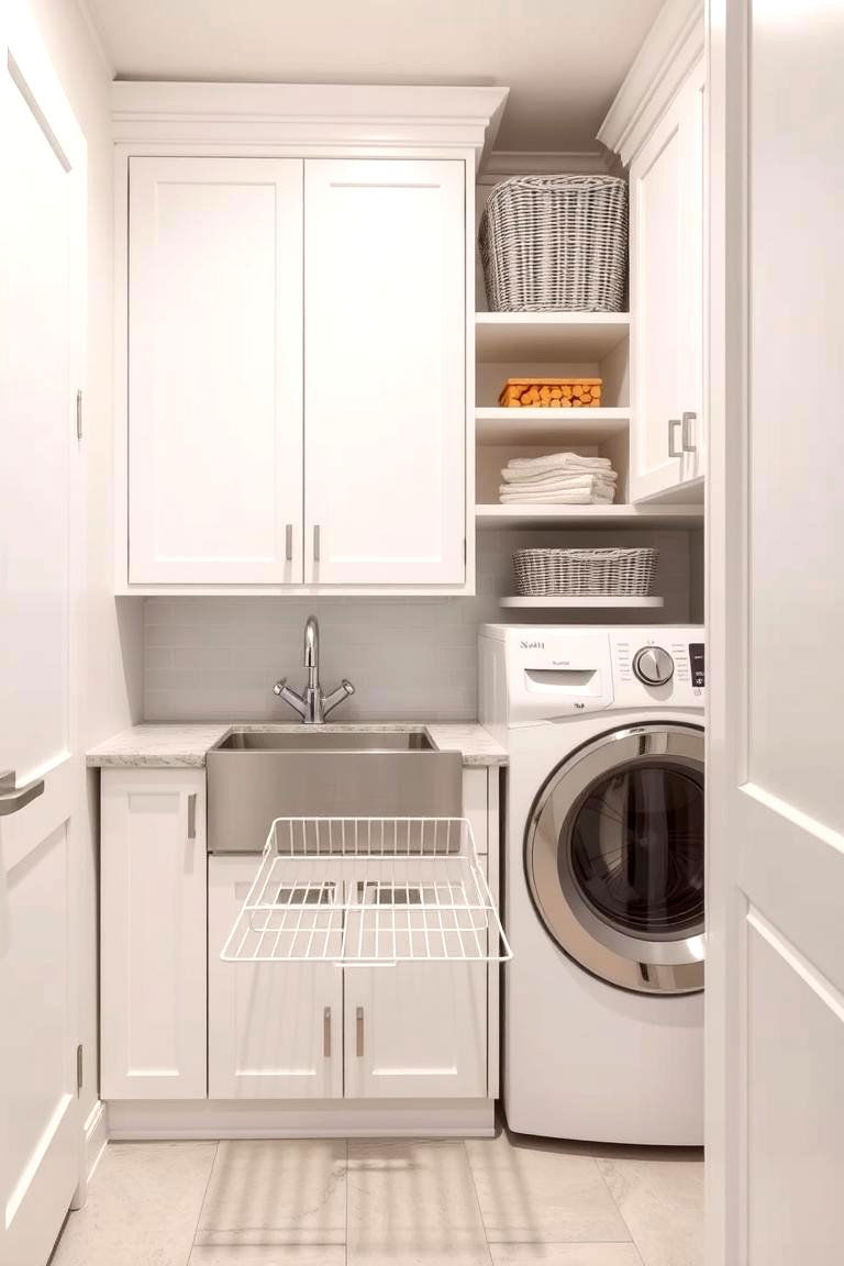 Integrated Drying Rack Sink - 24 Laundry Room Sink Ideas