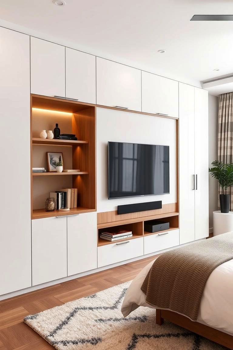 Integrated Entertainment Unit - 24 Bedroom Tv Ideas