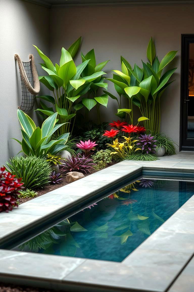 Integrated Garden and Pool Design - 24 Small Garden Reflecting Pool Ideas