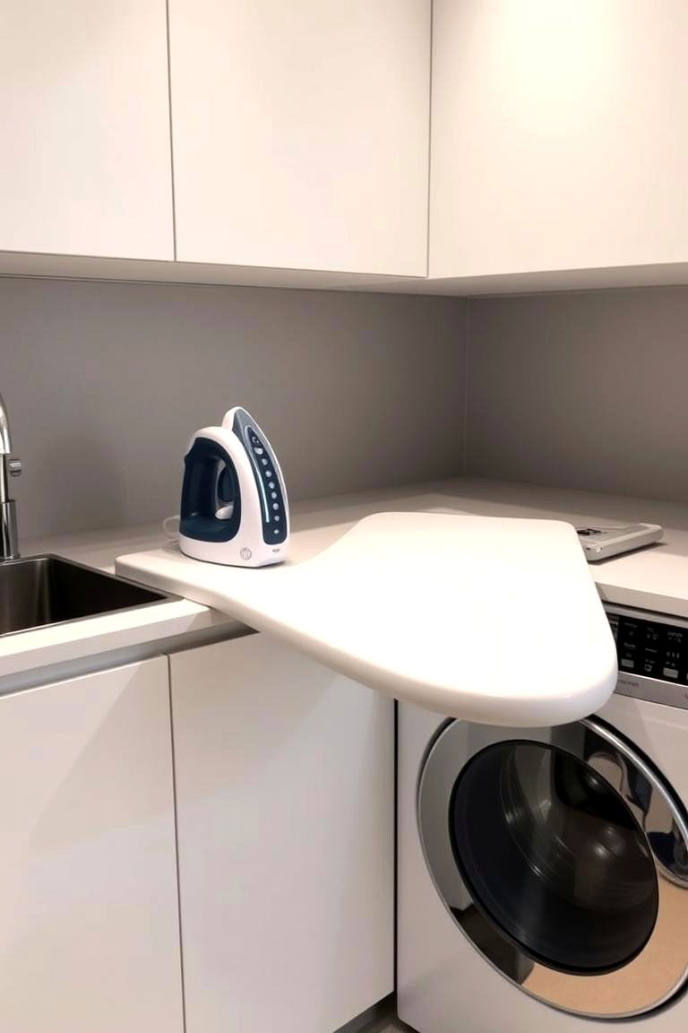 Integrated Ironing Board - 24 Utility Room Ideas