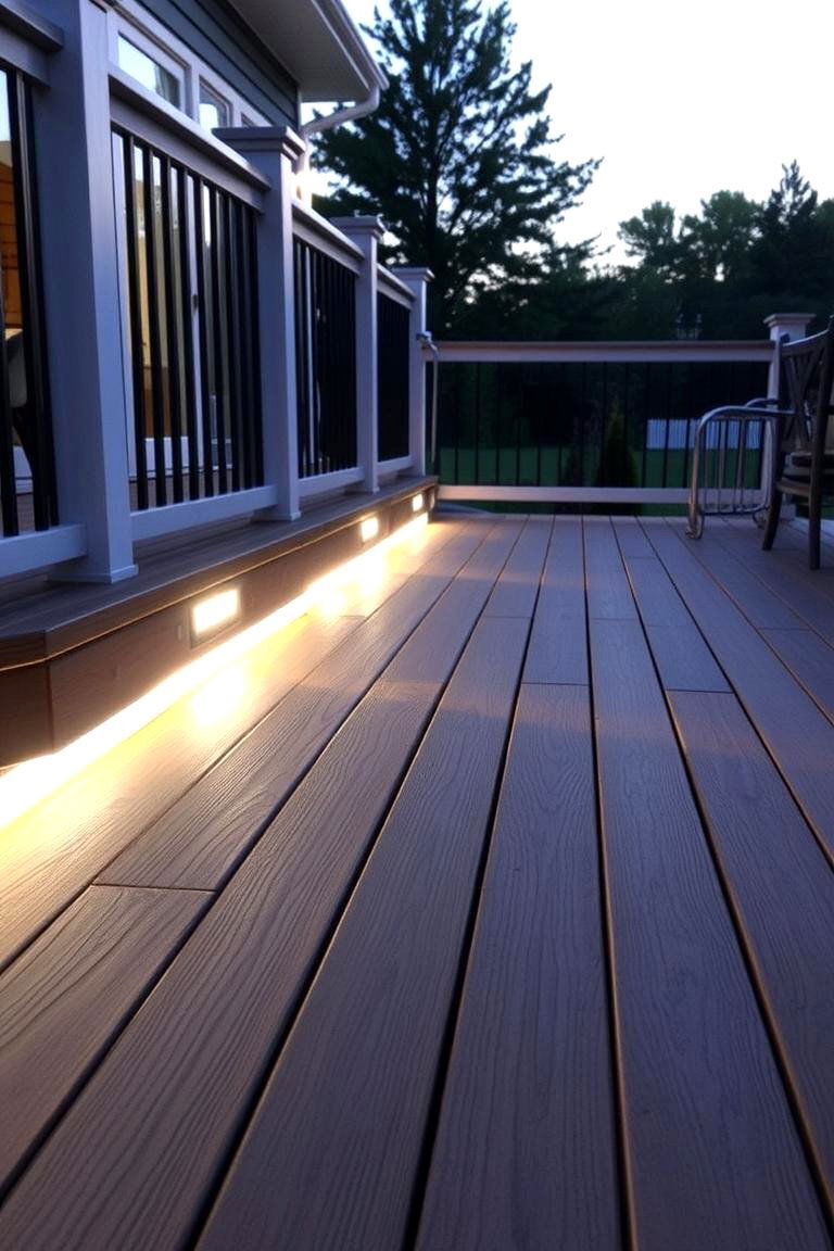 Integrated LED Accent Lighting - 24 Deck Skirting Ideas