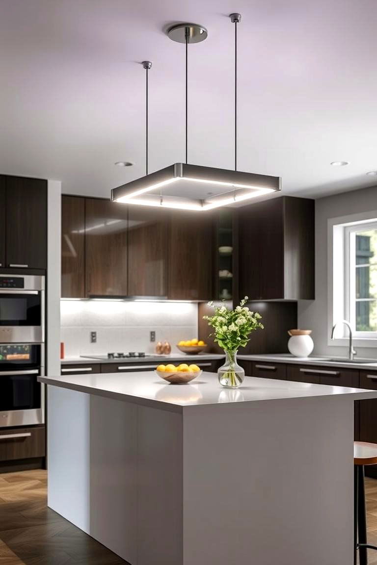 Integrated LED Lighting for Energy Efficiency - 24 Kitchen Island Lighting Ideas