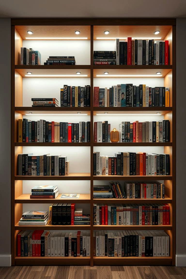 Integrated Lighting Bookshelves - 24 Bookshelf Organization Ideas