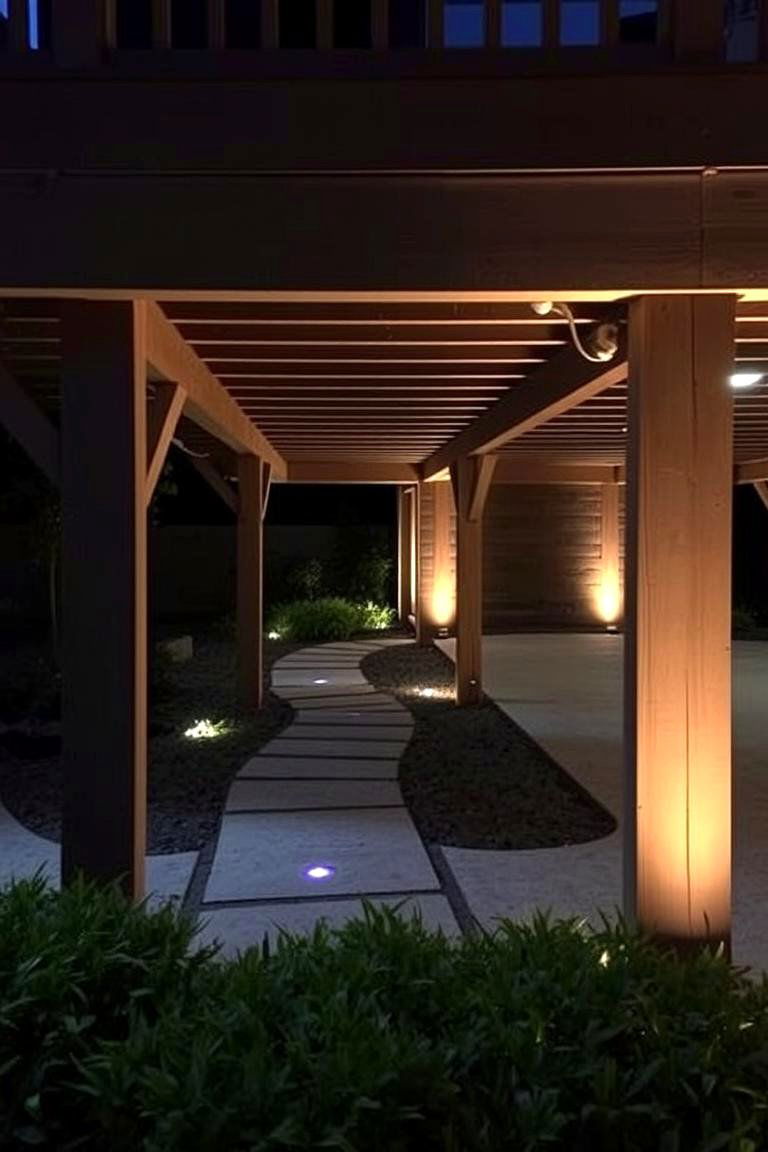 Integrated Lighting Design - 24 Under Deck Landscaping Ideas