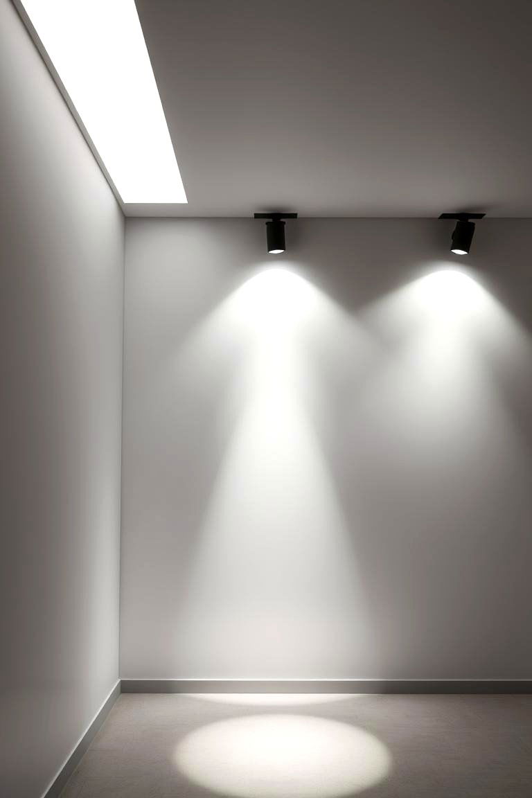 Integrated Lighting Display - 24 Blank Wall Ideas