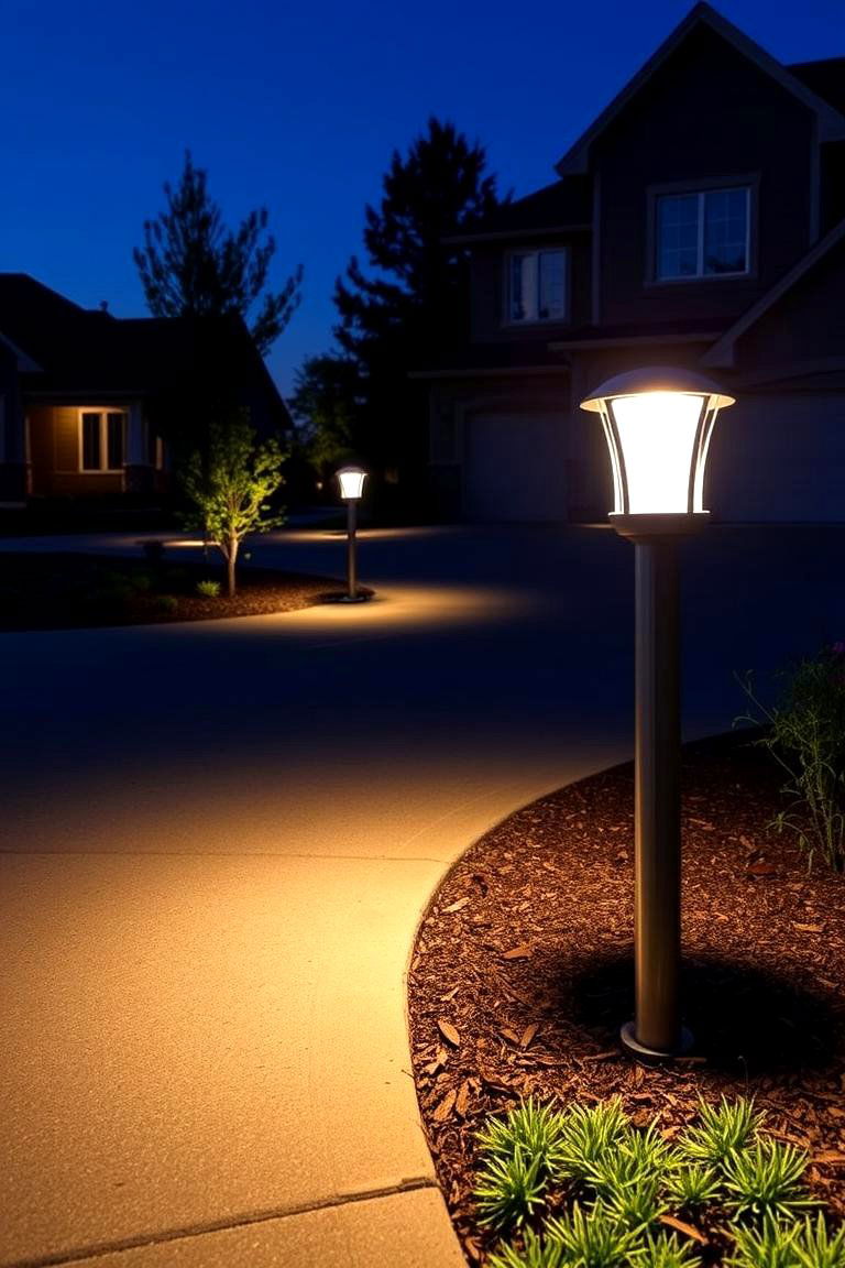 Integrated Lighting Feature - 24 driveway entrance ideas