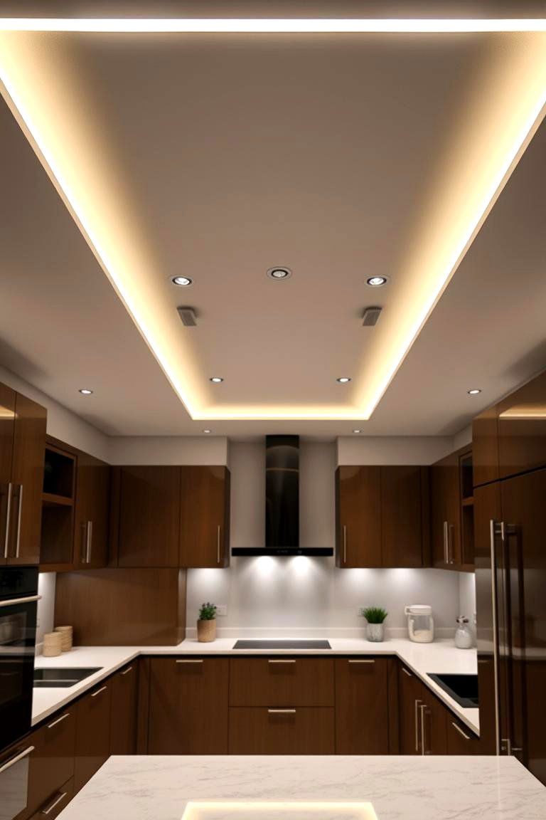 Integrated Lighting Fixtures Ceiling - 24 Pop Ceiling Design Ideas