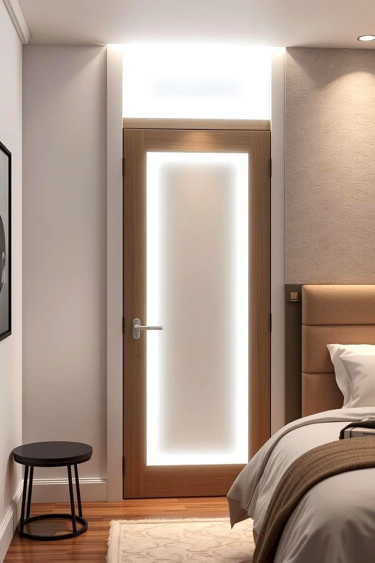 Integrated Lighting for a Soft Ambience - 24 Bedroom Door Decorating Ideas