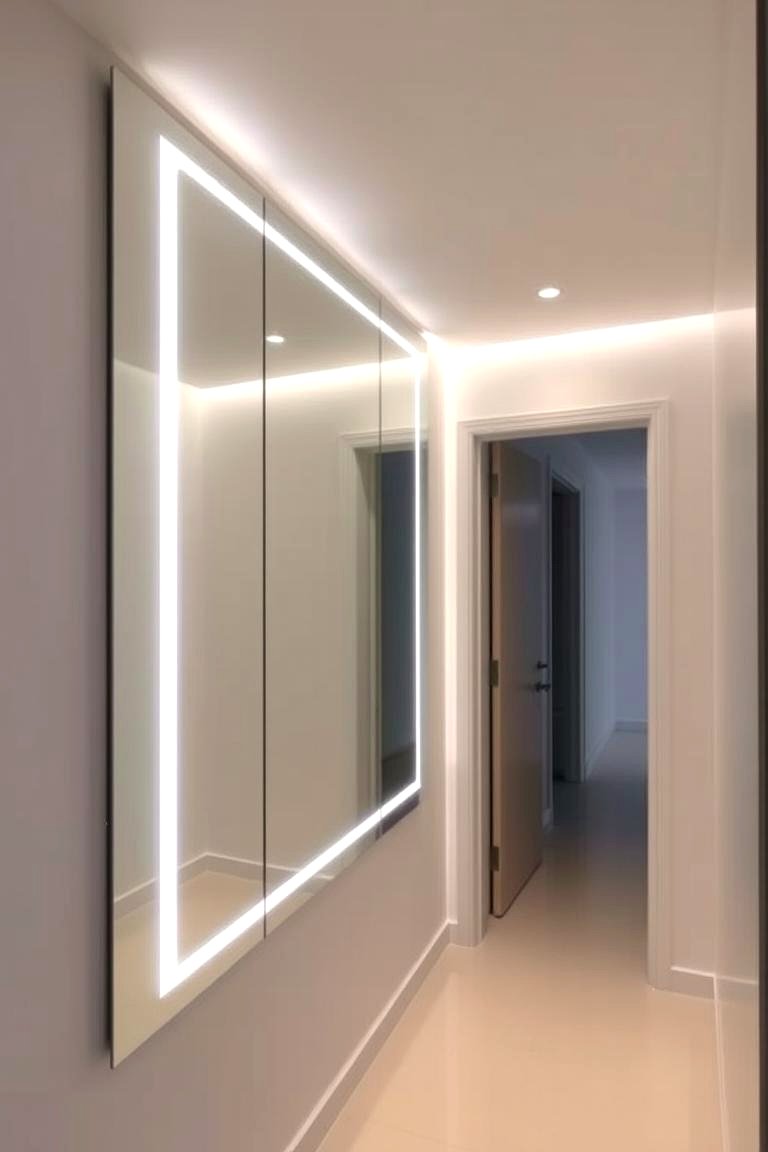Integrated Mirror Lighting - 24 Hallway Lighting Ideas