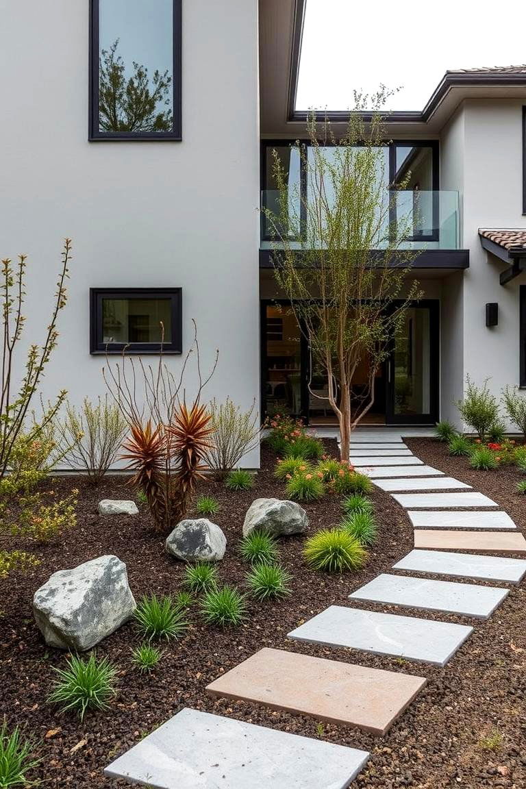 Integrated Natural Landscaping - 24 Minimalist House Exterior Ideas