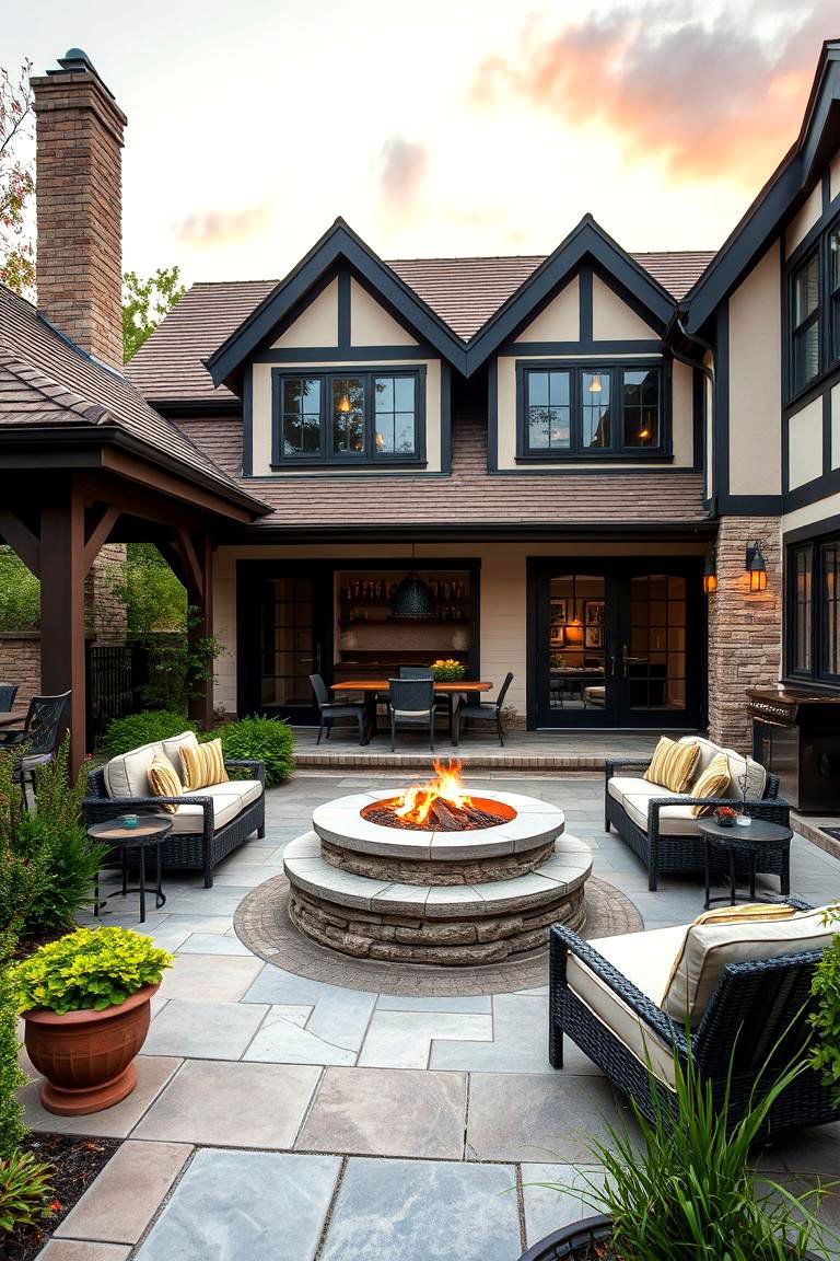 Integrated Outdoor Living Spaces - 24 Modern Tudor Exterior Inspiration