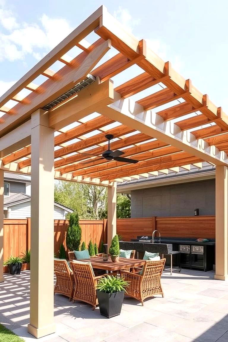 Integrated Pergola and Roof - 24 Deck Roof Ideas