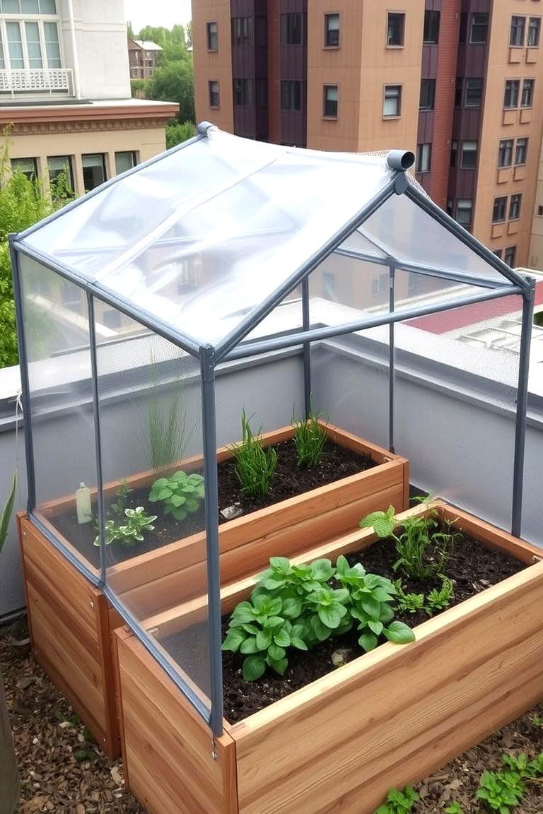 Integrated Planter Box Greenhouse - 24 Rooftop Greenhouse Ideas