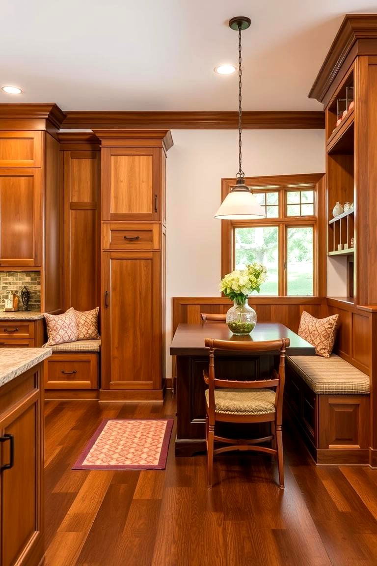 Integrated Seating Area - 24 Craftsman Kitchen Ideas