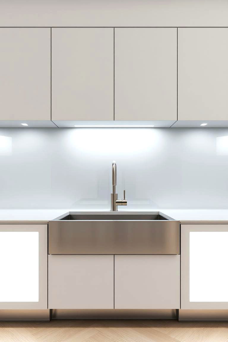 Integrated Sink Light Panels - 24 Kitchen Sink Lighting Ideas