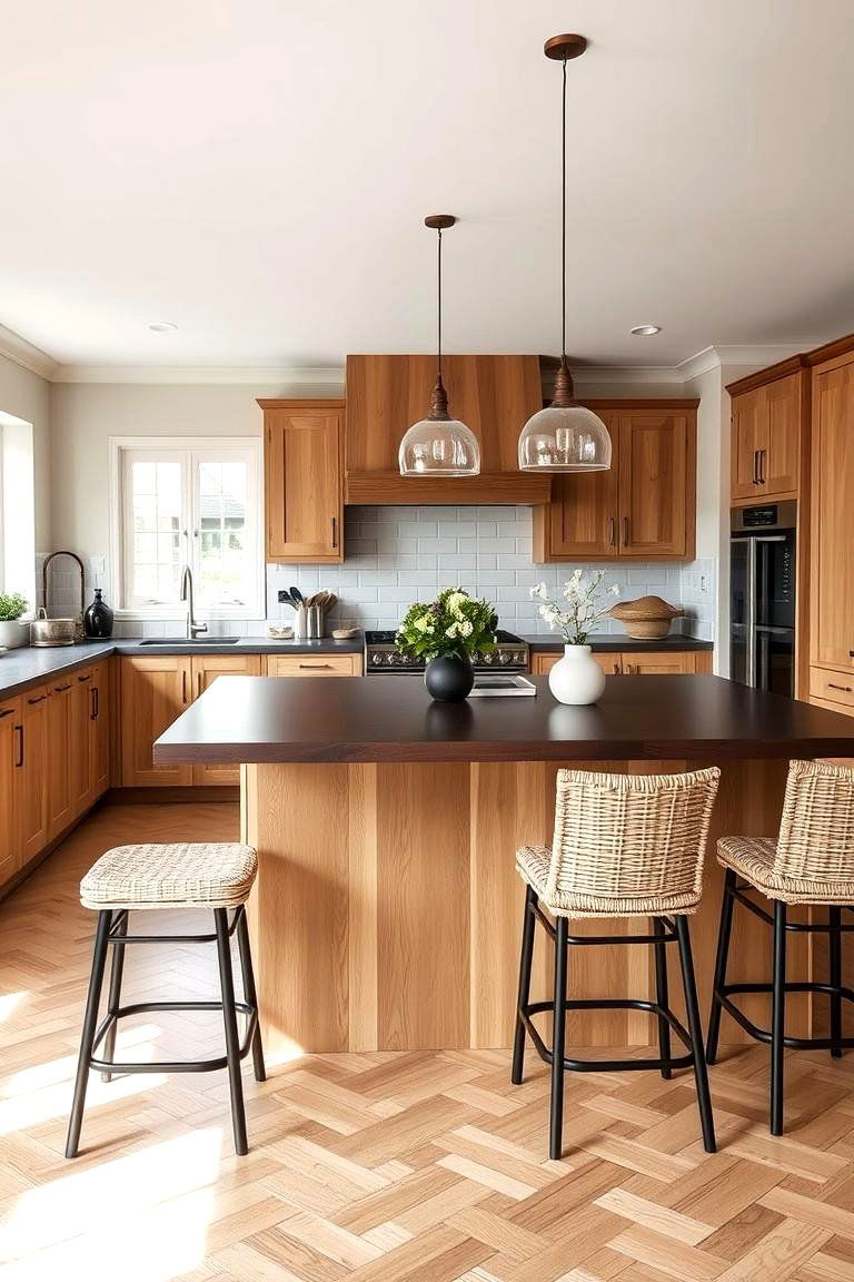 Integrated Sink Serenity - 24 Waterfall Kitchen Island Ideas