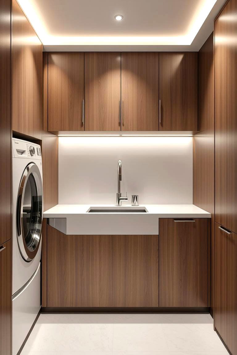 Integrated Sink and Counter Combo - 24 Stackable Laundry Room Ideas