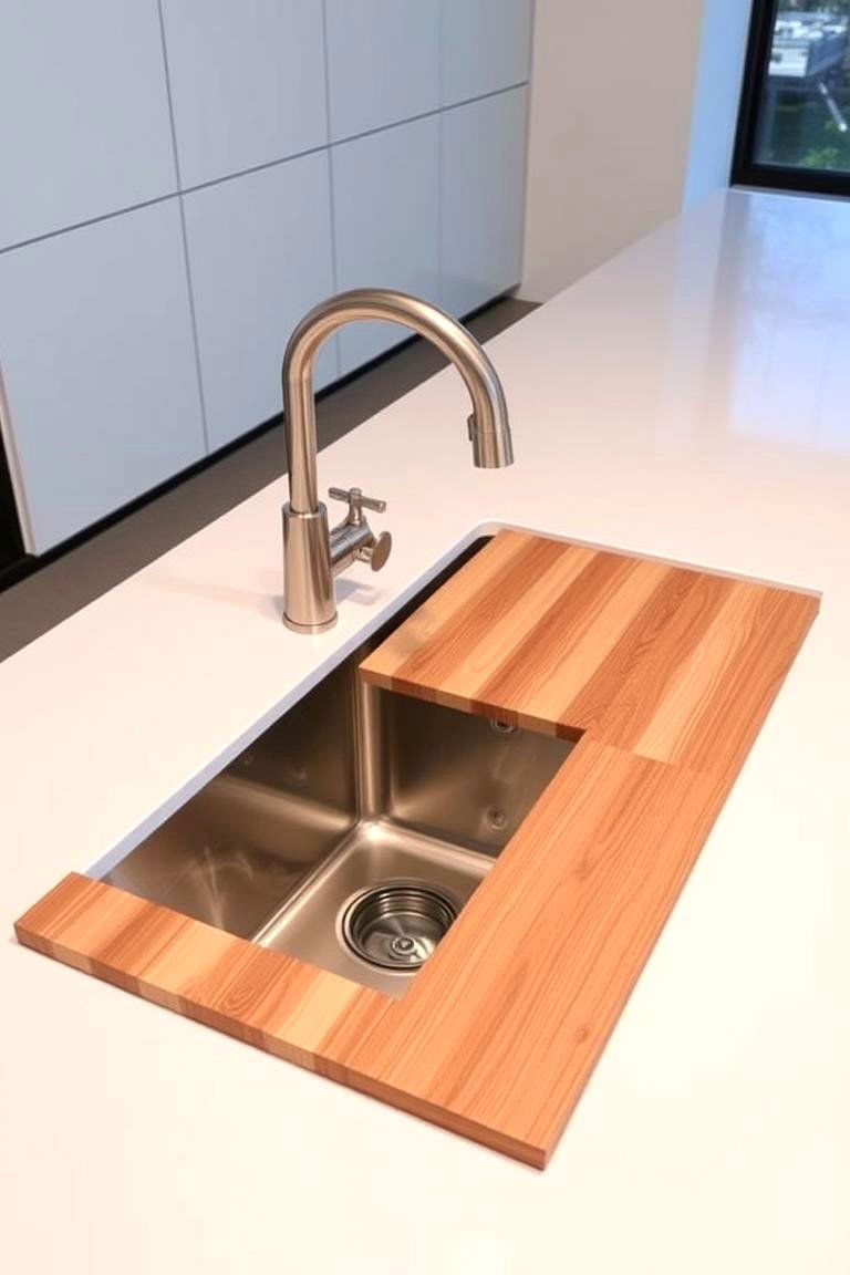 Integrated Sink and Cutting Board - 24 Kitchenette Ideas