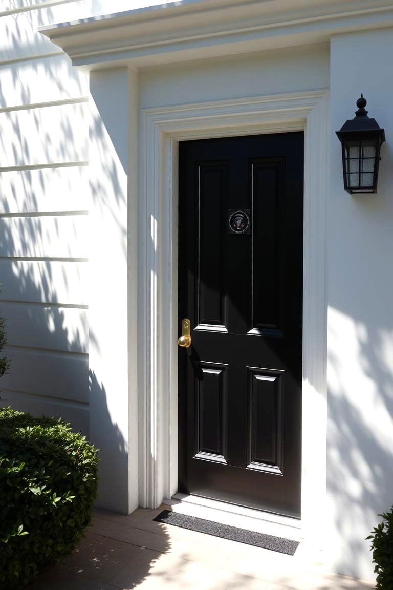 Integrated Solar Panels for Discreet Power Generation - 24 White House Ideas With Black Doors