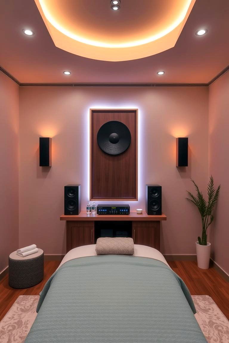 Integrated Sound System for Serenity - 24 Massage Room Setup Ideas
