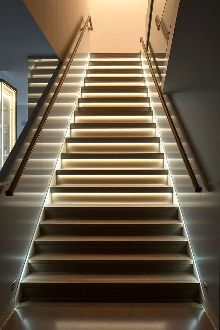 Integrated Staircase with Built in Lighting - 24 Contemporary Staircase Design Ideas