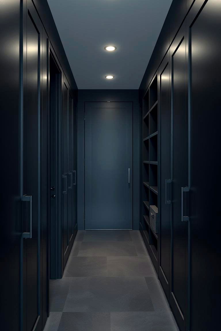 Integrated Storage Solutions - 24 Black Hallway Ideas