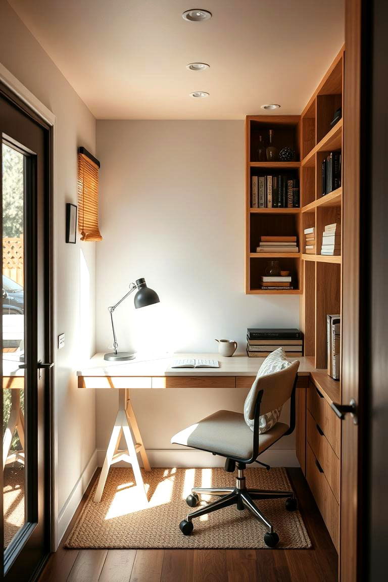 Integrated Study Nook - 24 Student Bedroom Design Ideas