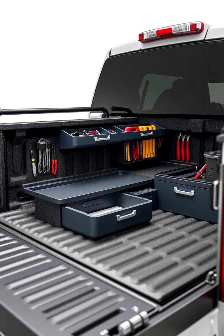 Integrated Tool Storage System - 24 Truck Bed Storage Ideas