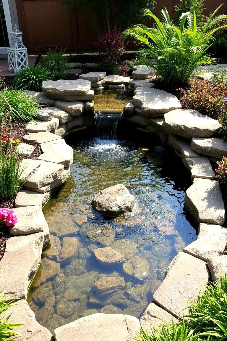 Integrated Water and Garden Pond - 24 Raised Garden Pond Ideas