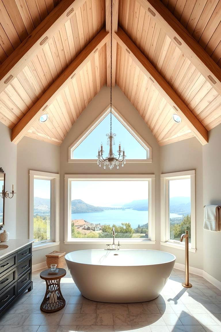 Integrating Lighting Fixtures within the Beam Structure - 24 Vaulted Ceiling With Beams