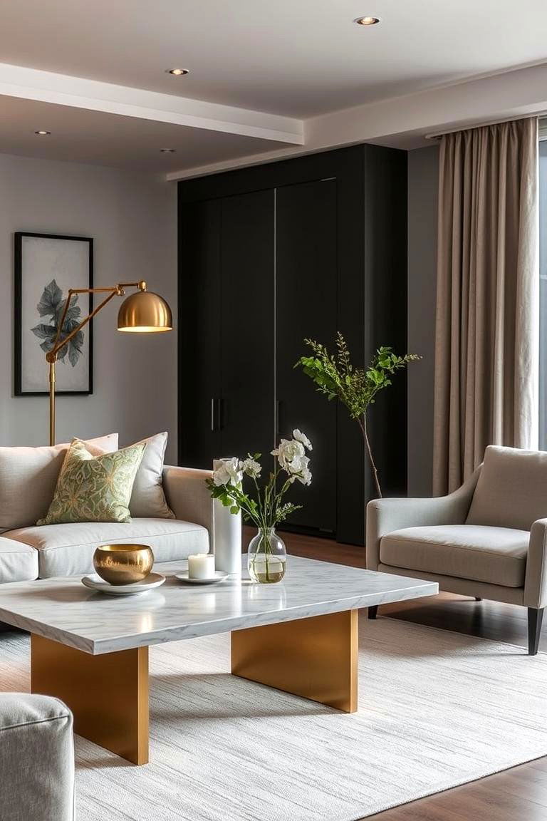Integrating Metal Accents with Organic Finishes - 24 Organic Modern Living Room Design Ideas