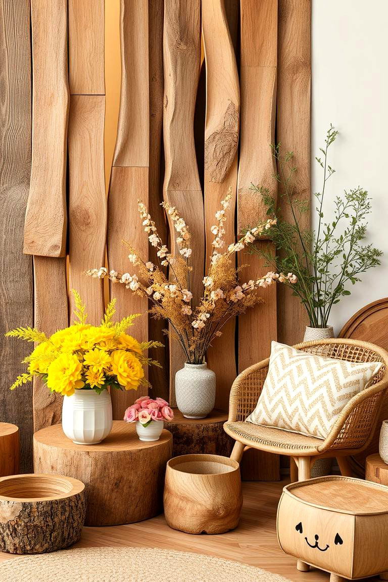 Integrating Natural Elements for a Harmonious Look - 24 How to Decorate With Yellow and Pink